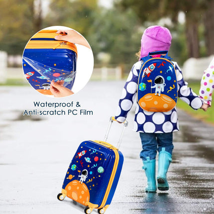 Kids Luggage Set, 12" & 18" Kids Carry On Luggage Set - GoplusUS