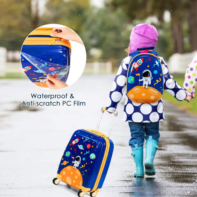 Kids Luggage Set, 12" & 18" Kids Carry On Luggage Set - GoplusUS