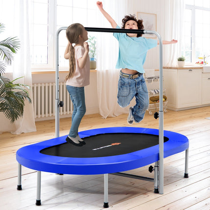 Foldable Trampoline, Double Mini Kids Trampoline Rebounder - GoplusUS