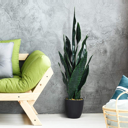 Artificial Snake Plant, 36" Fake Sansevieria - GoplusUS