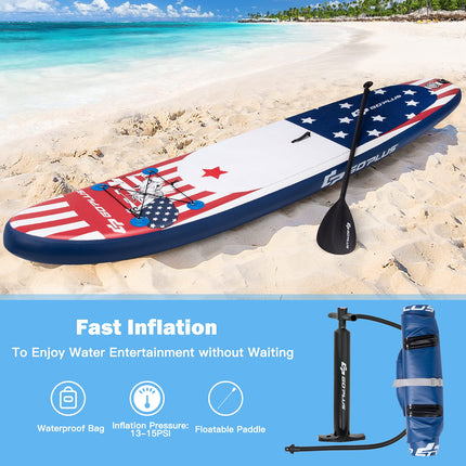 10/ 11FT Inflatable Stand up Paddle Board Latest Inkjet Process Anti-Fading - GoplusUS