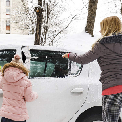 Goplus Roof Snow Rake, Large Blade 21ft Extension Light Weight Aluminum Rake - GoplusUS