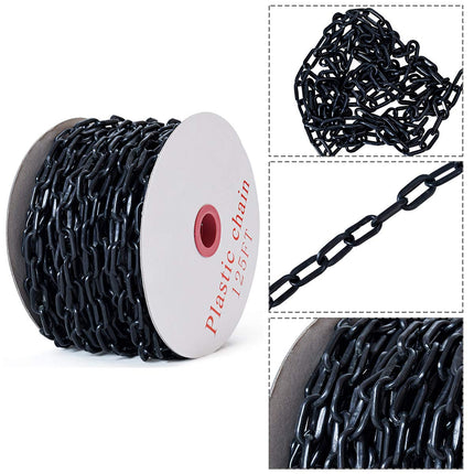 Plastic Chain Safety Barrier 125 FT Plastic Barrier Chain - GoplusUS