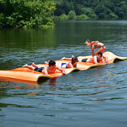 12' x 6' Floating Water Pad, 3-Layer Tear-Resistant XPE Foam Mat - GoplusUS