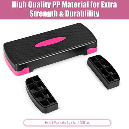 Step Platform, 26" Adjustable Aerobic Exercise Step Deck