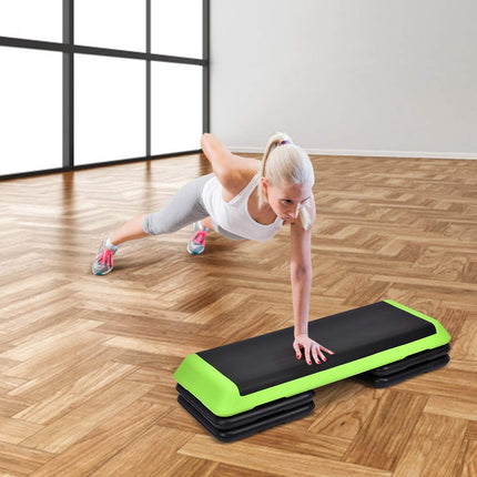 Goplus 43'' Adjustable Fitness Aerobic Step Stepper Platform 4" - 6" - 8" Non-Stick Surface - GoplusUS