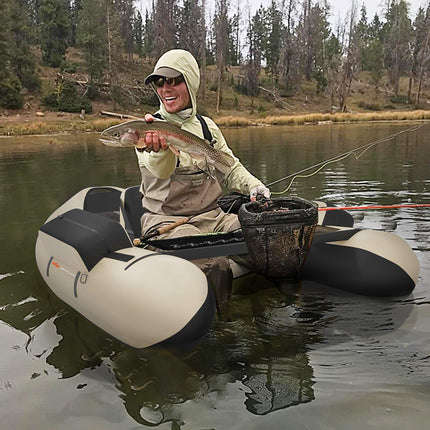 Inflatable Fishing Float Tube, with Storage Pockets - GoplusUS