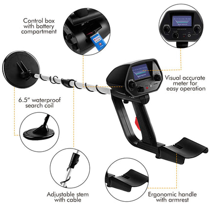 Adjustable Metal Detector, Professional Higher Accuracy Gold Detector - GoplusUS