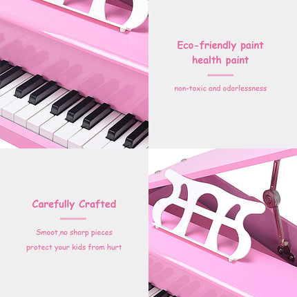 Classical Kids Piano, 30 Keys Wood Toy Grand Piano - GoplusUS