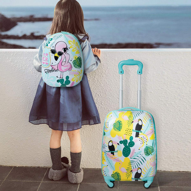 2PC Kids Luggage, 12" & 16" Kids Carry On Luggage Set - GoplusUS