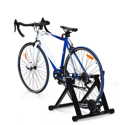 Bike Trainer Stand, Indoor Steel Exercise Bicycle Trainers with Magnetic Flywheel - GoplusUS