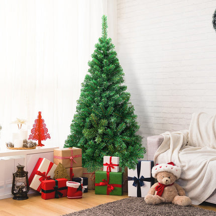 Artificial Christmas Tree with Solid Metal Stand - GoplusUS