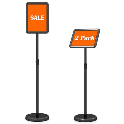 Goplus 8.5 x 11 Inch Height Adjustable Floor Standing Poster Stand with Snap-Open Frame