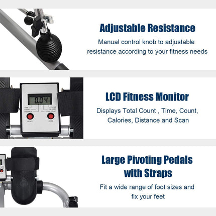 Goplus Hydraulic Rowing Machine Rower with LCD Monitor - GoplusUS