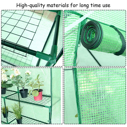 Greenhouse Indoor Outdoor Walk in Plant Gardening Green House 4.8" x 4.8" x 6.4" - GoplusUS