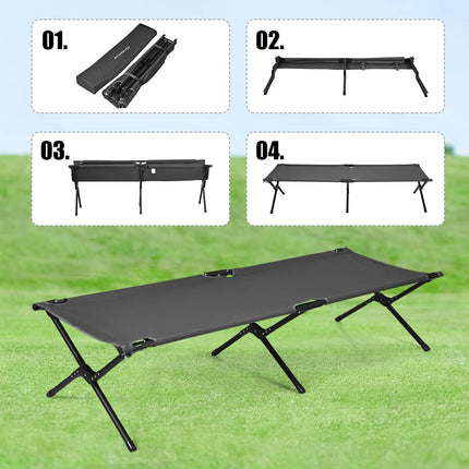 Folding Camping Cot with Carrying Bag - GoplusUS