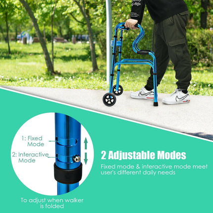 440LBS Foldable Standard Walker - GoplusUS