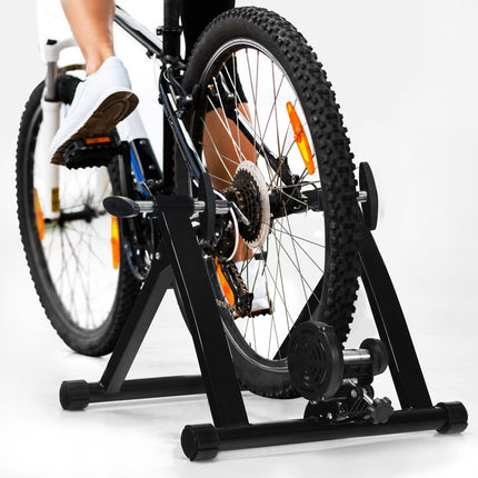 Bike Trainer Stand, Indoor Steel Exercise Bicycle Trainers with Magnetic Flywheel - GoplusUS