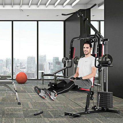 Multifunction Home Gym System Weight Training Exercise Workout Equipment Fitness Strength Machine - GoplusUS