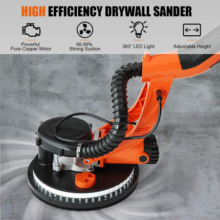 750W Drywall Sander 12 Sanding Disks & Carrying Bag (Foldable) - GoplusUS
