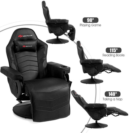 Massage Gaming Chair, Racing Style Gaming Recliner - GoplusUS