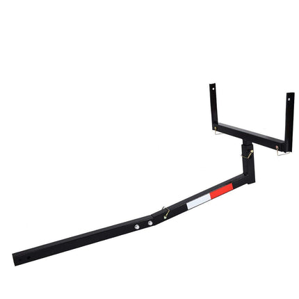 Goplus Pick up Truck Bed Hitch Extender Adjustable Extension Rack w/Flag for Ladder (Black) - GoplusUS