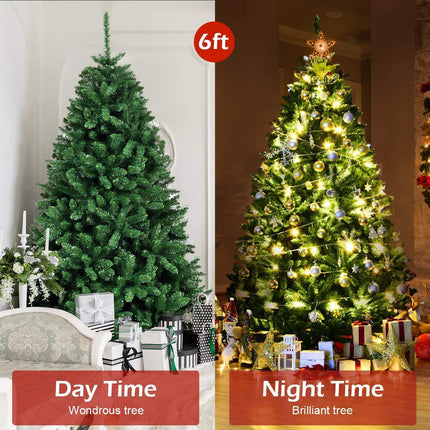Artificial Douglas Christmas Tree Easy Assembly Xmas Tree for Indoor and Outdoor - GoplusUS