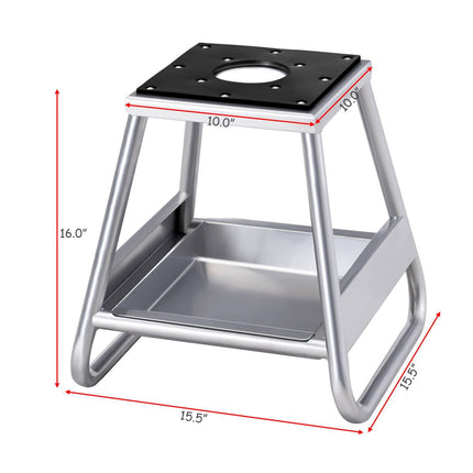 Motorcycle Motocross Dirt Bike Panel Stand Hoist Maintenance Lift Jack 1000LB Capacity (10" x 10" with Removable Oil Pan) - GoplusUS