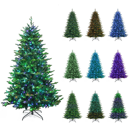 Goplus Christmas Tree, PVC & PE Branch Tips, Indoor Holiday Festival Decoration for Residential Commercial Use - GoplusUS