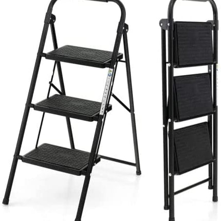 Goplus 2 Step Ladder, Folding Step Stool with Extra Wide and Anti-Slip Pedals