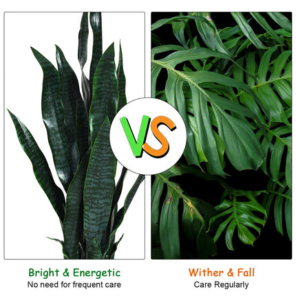 Artificial Snake Plant, 36" Fake Sansevieria - GoplusUS
