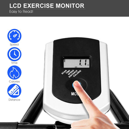 Indoor Cycling Bike, Stationary Bicycle with Flywheel and LCD Display - GoplusUS