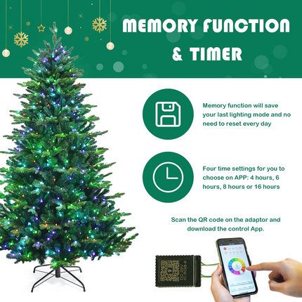 Goplus Christmas Tree, PVC & PE Branch Tips, Indoor Holiday Festival Decoration for Residential Commercial Use - GoplusUS