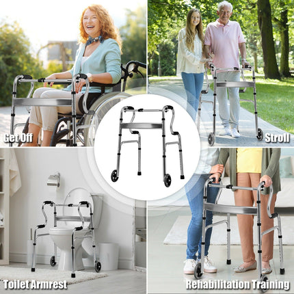 440LBS Foldable Standard Walker - GoplusUS
