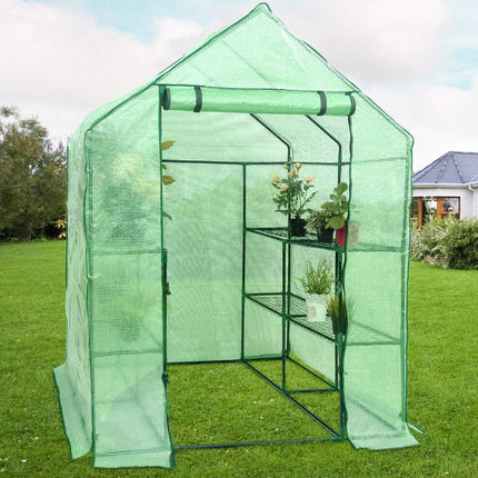 Greenhouse Indoor Outdoor Walk in Plant Gardening Green House 4.8" x 4.8" x 6.4" - GoplusUS