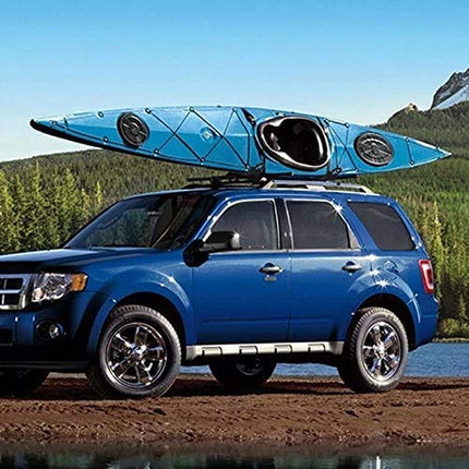 2 Pairs Kayak Roof Rack, Universal Kayak Carrier J-Bar Rack with 4 Tie Down Straps - GoplusUS
