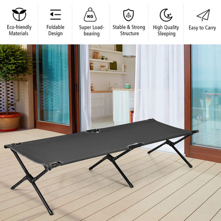 Folding Camping Cot with Carrying Bag - GoplusUS