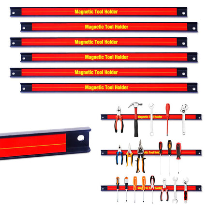 6PCS 18" Magnetic Tool Holder, Metal Magnet Tool Organizer Bars - GoplusUS