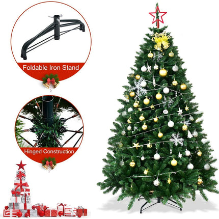 Artificial Douglas Christmas Tree Easy Assembly Xmas Tree for Indoor and Outdoor - GoplusUS