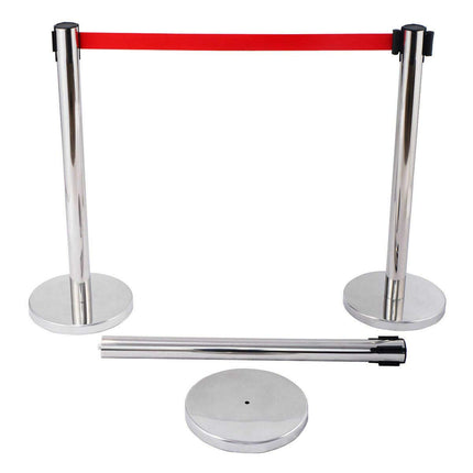 6Pcs Stanchion Post Crowd Control Barrier Stainless Steel Stanchions - GoplusUS