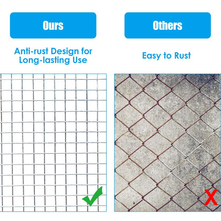 48'' x 50' 1/4 inch Hardware Cloth, 23 Gauge Square Galvanized Chicken Wire - GoplusUS