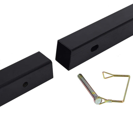 Goplus Pick up Truck Bed Hitch Extender Adjustable Extension Rack w/Flag for Ladder (Black) - GoplusUS