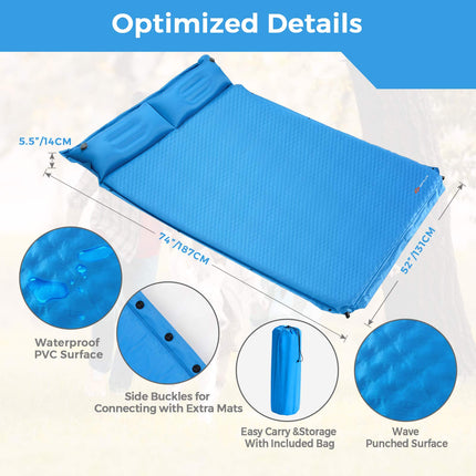 Camping Sleeping Pad Foam, Self-Inflating Camping Mat - GoplusUS