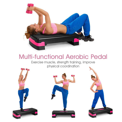 Step Platform, 26" Adjustable Aerobic Exercise Step Deck
