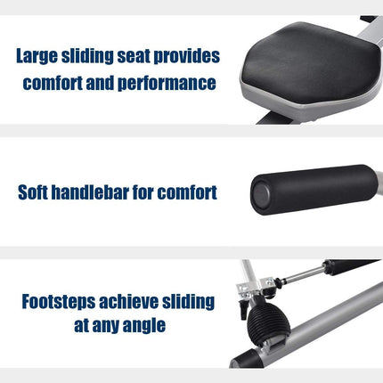 Goplus Hydraulic Rowing Machine Rower with LCD Monitor - GoplusUS