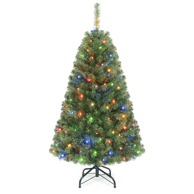 Goplus 4FT/5FT/7FT/8FT/9FT Artificial Christmas Tree | Holiday Decoration Tree with Foldable Metal Stand
