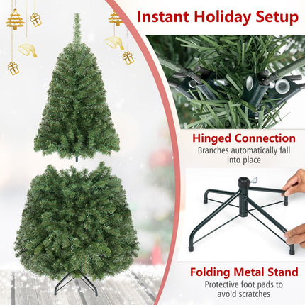 Goplus 4FT/5FT/7FT/8FT/9FT Artificial Christmas Tree | Holiday Decoration Tree with Foldable Metal Stand