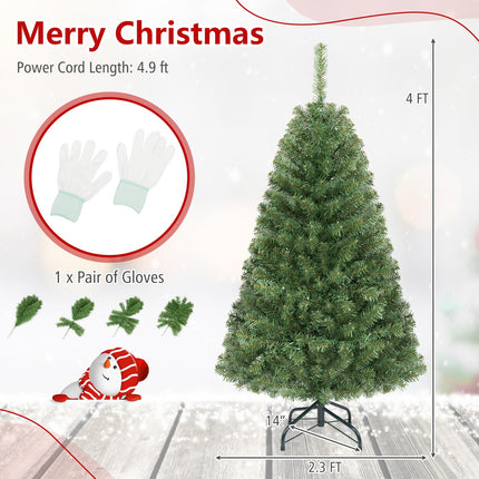 Goplus 4FT/5FT/7FT/8FT/9FT Artificial Christmas Tree | Holiday Decoration Tree with Foldable Metal Stand