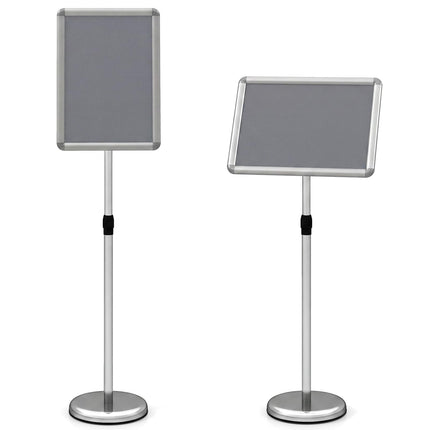 Goplus 11 x 17 Inch Sign Holder Stand with Snap-Open Frame & 360° Rotation