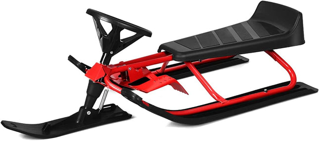 Ski Sled Slider Board with Twin Brakes - Goplus